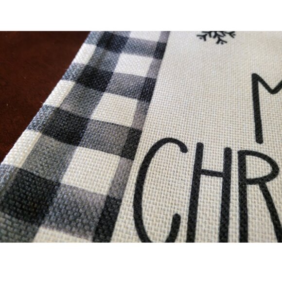 Christmas Table Runner Cottage Farmhouse Decor Buffalo Plaid Holiday Decoration - Picture 6 of 6
